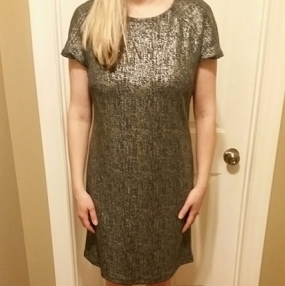 Tommy Hilfiger blue sparkly cap-sleeved dress - Picture 3 of 6